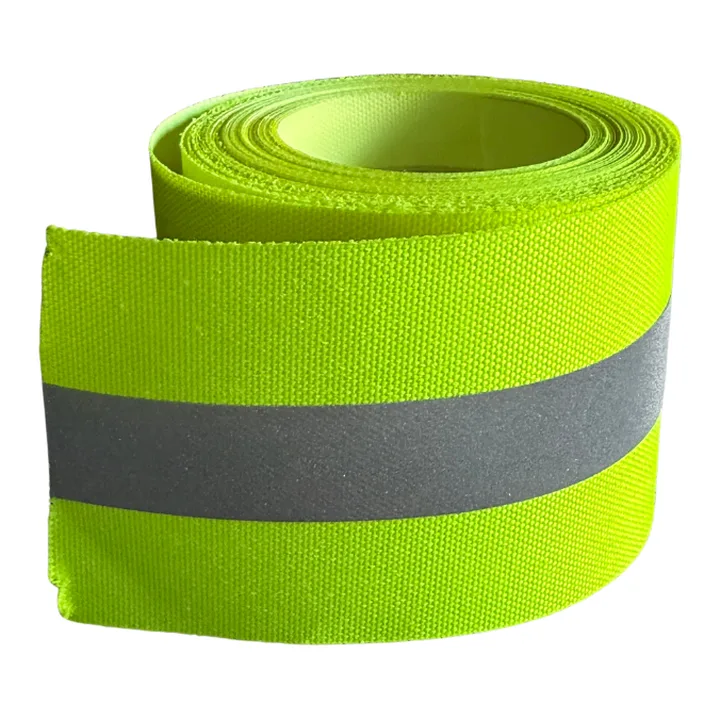 Rollo de cinta reflejante bicolor plastificada